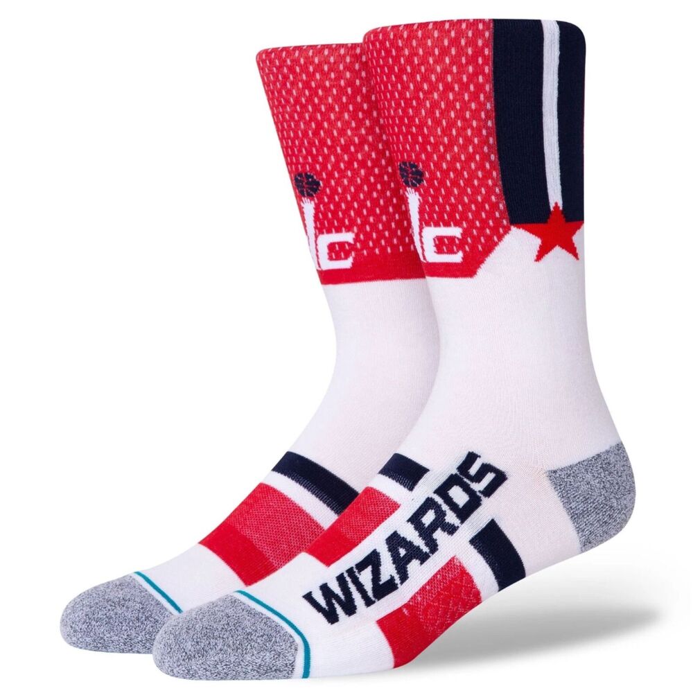 Stance Washington Wizards Shortcut 2 Crew Socks Size Large (9-13)